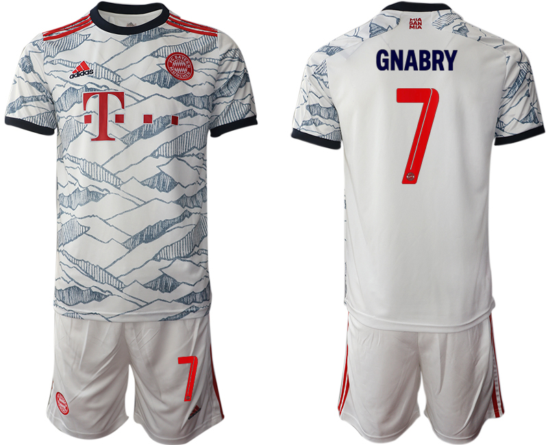 Men 2021-2022 Club Bayern Munich away white #7 Soccer Jersey
